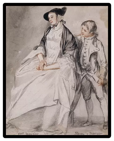 Study of Mrs Mercier seated in a Chair, and her youngest son