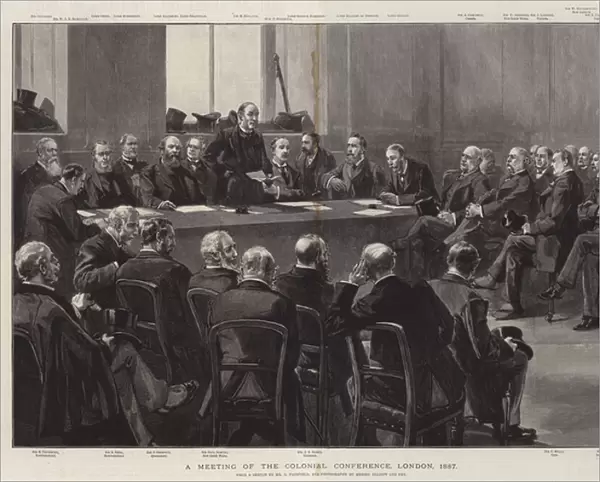 A Meeting of the Colonial Conference, London, 1887 (engraving)