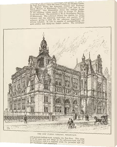 The New Public Library, Edinburgh (engraving)