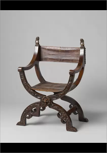 Folding chair, c. 1620-50 (walnut)