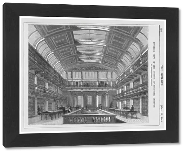 Interior View of the Museum of Economic Geology (engraving)