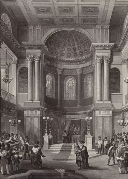 Celebration of the Feast of Tabernacles, Jewish Synagogue, Great St Helen s, London (engraving)
