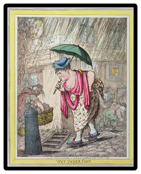 Wet Under Foot, published by Hannah Humphrey in 1812 (hand-coloured etching)