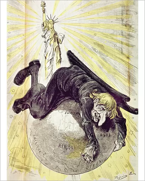 Liberty Lighting the World, front cover of Le Grelot, c