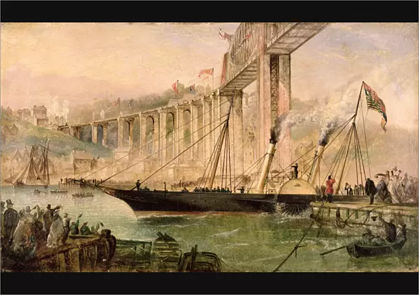 The Opening of the Saltash Bridge by Prince Albert, 2nd May 1859, c. 1859 (oil on canvas)