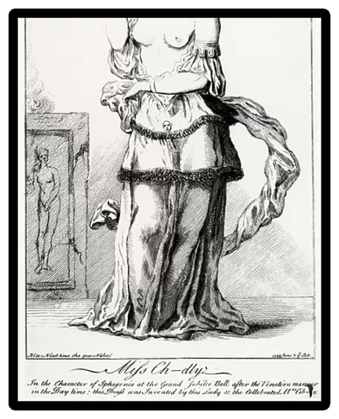 Elizabeth Chudleigh (1720-88) Dressed in the Character of Iphigenia (engraving