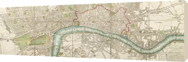 Walliss Folded Map of the City of London and Westminster, 1799
