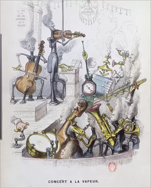 The Steam Concert, caricature of modern music from Un Autre Monde