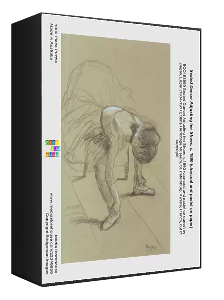 Seated Dancer Adjusting her Shoes, c. 1890 (charcoal and pastel on paper)