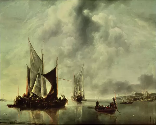 Calm or, Boats near the Coast, after 1651 (oil on canvas)