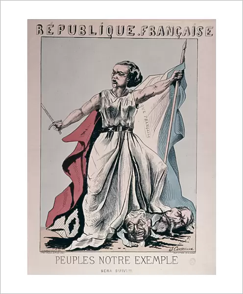 Personification of the French Republic as Louise Michel (1830-1905