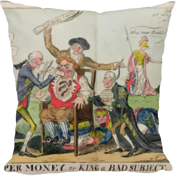 The Blessings of Paper Money or King a Bad Subject, published 1811 (coloured engraving)