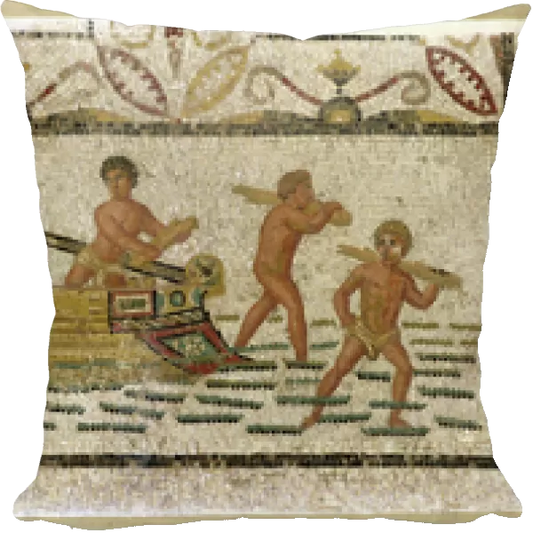 The unloading of a ship (mosaic)