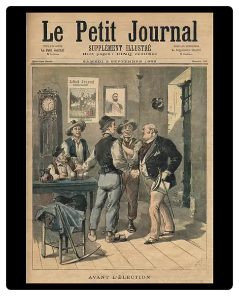 Before the election, illustration from Le Petit Journal, Supplement Illustre