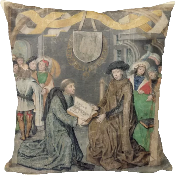 The Presentation of a Book to a Lord (vellum)