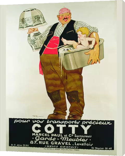 Poster advertising the Cotty Moving Co. (colour litho)