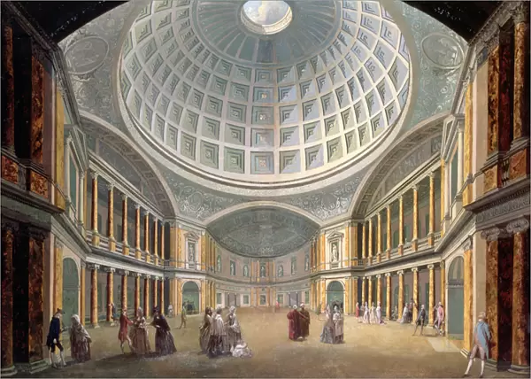 Interior of the Pantheon, Oxford Road, London (oil on canvas)