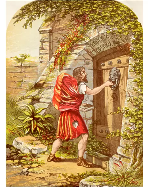 Christian at the Gate, from The Pilgrims Progress by John Bunyan published