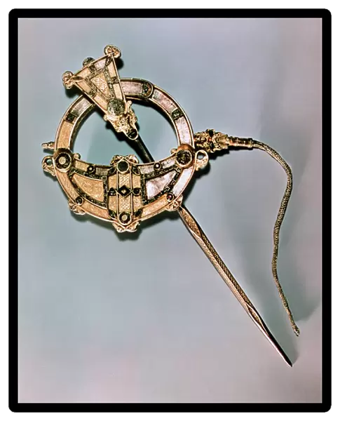 The Tara Brooch, from Bettystown, County Meath (cast silver with glass, enamel & amber)