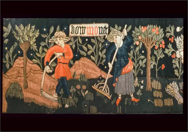 The Labours of the Months, from Alsace, mid 15th century (wool & linen)