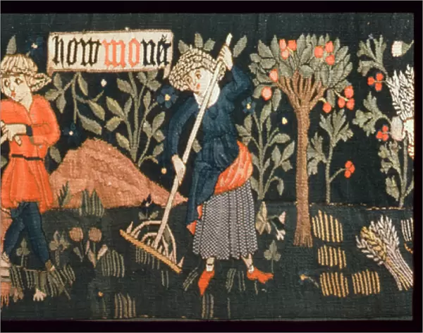 The Labours of the Months, from Alsace, mid 15th century (wool & linen)