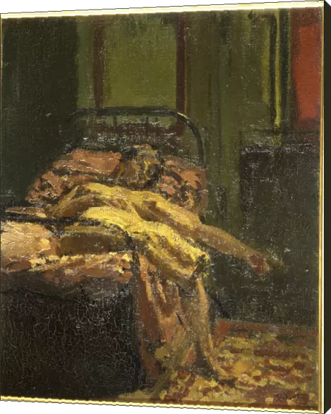 Girl on a Bed, Mornington Crescent (oil on canvas)