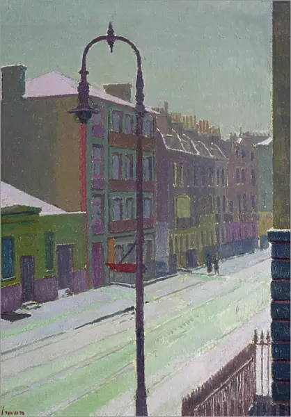 London Street in the Snow, 1917 (oil on canvas)