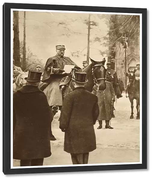 General Hirschauer, taking possession of Keht bridge-head, January 30th 1919 (b  /  w photo)