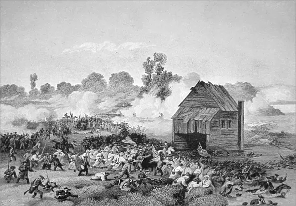 Battle of Long Island, 30 August 1776 (litho)