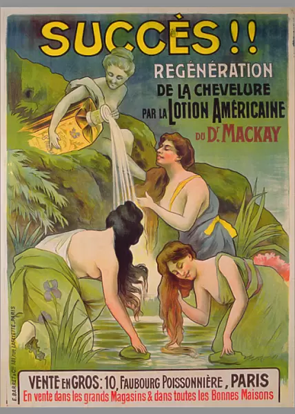 Poster advertising La lotion americaine du docteur Mackay (colour litho)