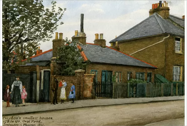 135 to 139 Oval Road: Croydons Smallest Houses, 1921 (w  /  c on paper)