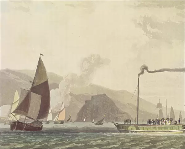 Steam Boat on the Clyde near Dumbarton, 1802 (aquatint)