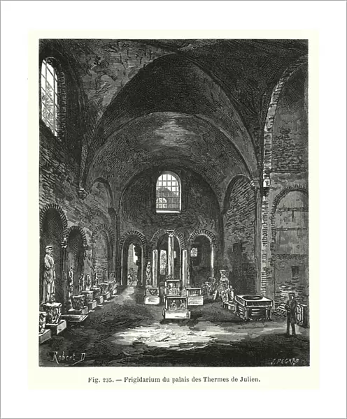 Frigidarium du palais des Thermes de Julien (engraving)