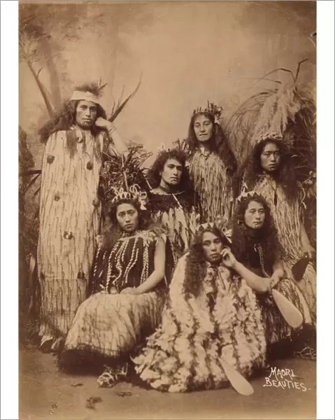 Maori women from New Zealand (b  /  w photo)