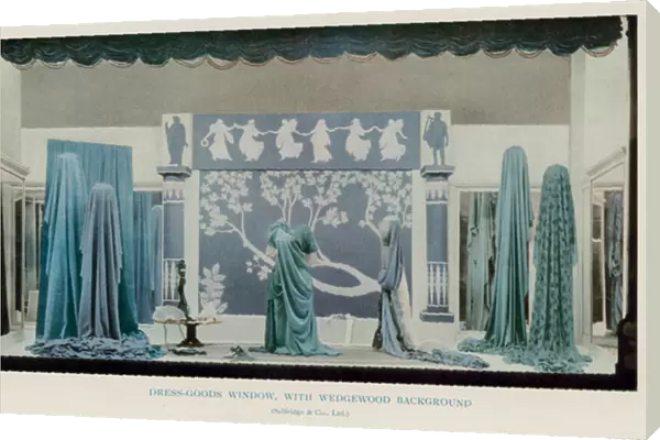 Dress-Goods Window, with Wedgewood Background, Selfridge and Co, Ltd (photo)