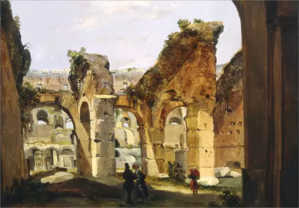 Entrance to the Colosseum and the old Via Crucis (w  /  c on paper)
