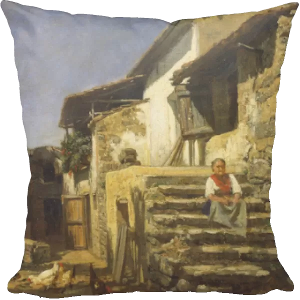 Farmhouse in Sorrento (oil on canvas)