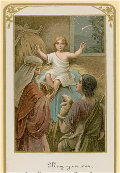 Mary your star, dear Jesus, ever guide and bring us to you, our King, our peace and our joy (chromolitho)