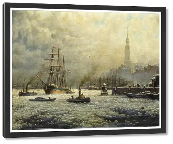 The Port of Hamburg, 1893 (oil on canvas)