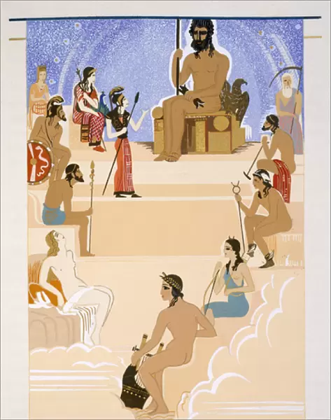 The Worship of Zeus, an illustration from L Odyssee, by Homer