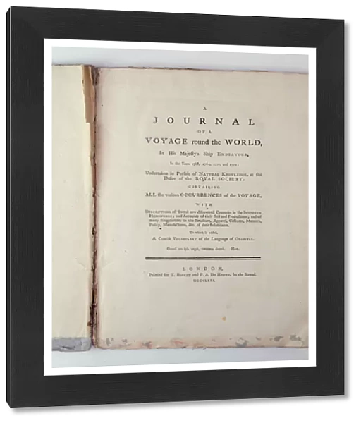 Titlepage of A Journal of a Voyage Around the World in His Majesty