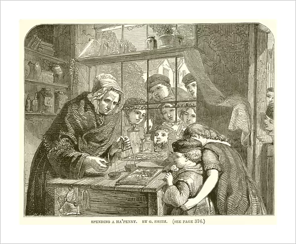 Spending a Ha penny. By G. Smith (engraving)