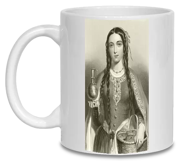 Matilda of Scotland, Queen of king Henry I (engraving)