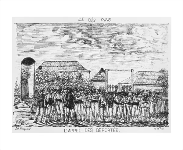 Album of the Isle of Pines, Roll call of the deportees, 1878-79 (litho)