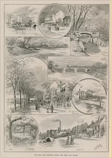 Sketches round and about the course (engraving)