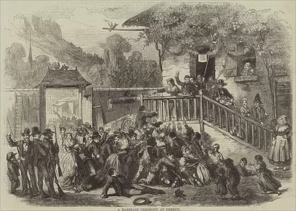 A Marriage Ceremony at Embrun (engraving)