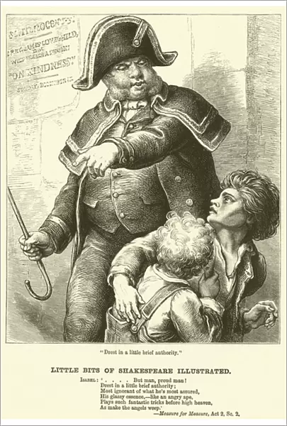 'Drest in a little brief authority'(engraving)