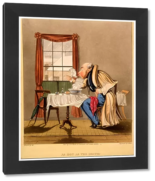 As Hot as the Deuce!, print made by George Hunt, 1827 (hand-coloured engraving)