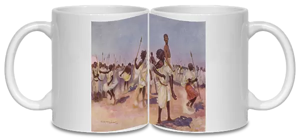 The Borana Bororansi Dance, Somaliland (colour litho)