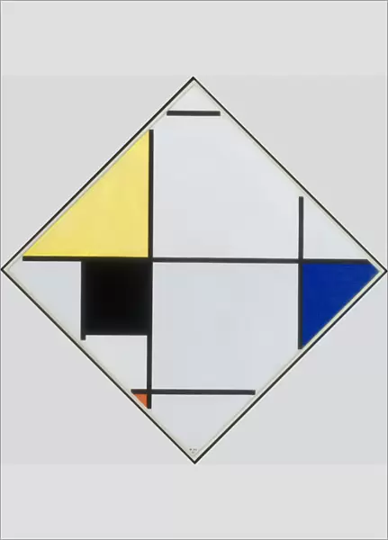 Lozenge Composition with Yellow, Black, Blue, Red, and Gray, 1921 (oil on canvas)